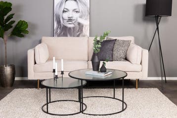 3-Zitsbank  Knut   Beige  Rib  Jörn, Huis en Inrichting, Verzenden, Nieuw