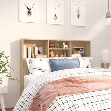 vidaXL Hoofdbordkast 120x19x103,5 cm sonoma eikenkleurig, Verzenden, Nieuw, Bruin, Hout