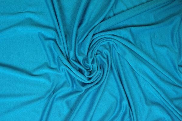 Viscose tricot – Petrol, Hobby en Vrije tijd, Stoffen en Lappen, 120 cm of meer, 200 cm of meer, Blauw, Nieuw, Overige materialen