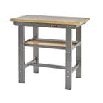 Professionele werkbank 100 cm met hardhouten blad - grijs, Ophalen of Verzenden, Nieuw