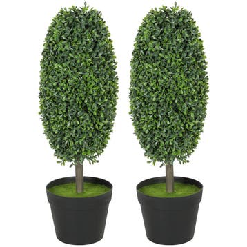 TRUUSK Set van 2 UV-bestendige Kunstplanten - Kunstbomen in, Verzenden, Nieuw
