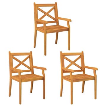 Luxe Eetkamerstoelen Buiten - Acacia | Laatste Stuk!, Tuin en Terras, Ophalen of Verzenden, Zo goed als nieuw, Hout