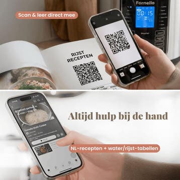 Fornello Rijstkoker met stomer Keramisch - Inc., Ophalen of Verzenden, Zo goed als nieuw
