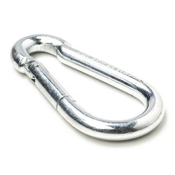 Karabijnhaak | Starx | 80 x 8 mm (Verzinkt), Verzenden, Nieuw