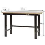 Werkbank zwart 150 cm met hardhouten blad - open model, Ophalen of Verzenden, Nieuw