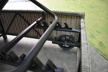 Thermen ligbed 189x65xH31 cm  grijs, Tuin en Terras, Ligbedden, Ophalen of Verzenden, Nieuw, Wicker