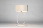 Rietveld Tafellampen - Creme, Beige, Zand - Stof, Metaal, Huis en Inrichting, Lampen | Tafellampen, Verzenden, Nieuw