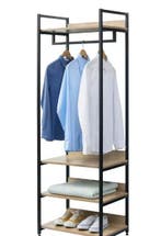 Houten kledingkast met kledingrail en planken, Huis en Inrichting, Verzenden, Nieuw