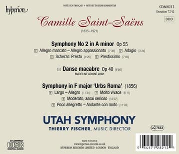 cd - thierry fischer utah symphony - Saint-Saens: Symphon..., Verzenden, Zo goed als nieuw