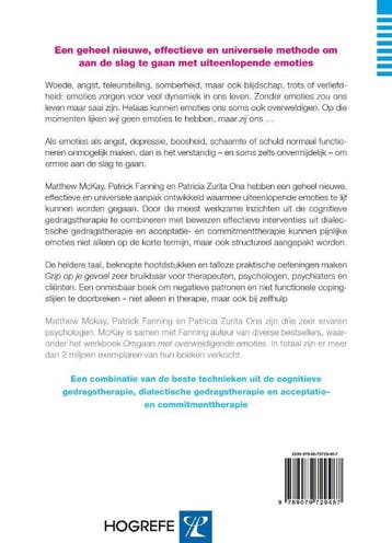 Grip op je gevoel 9789079729487 Matthew McKay, Boeken, Verzenden, Gelezen, Matthew McKay