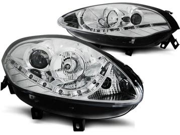DRL-look Koplampen Fiat Bravo 07-10  Chroom, Auto-onderdelen, Ophalen of Verzenden, Nieuw