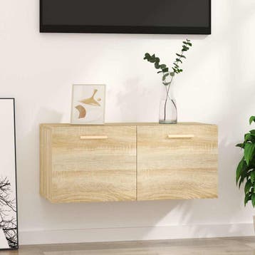 vidaXL Wandkast 80x35x36,5 cm bewerkt hout sonoma, Huis en Inrichting, Verzenden, Nieuw