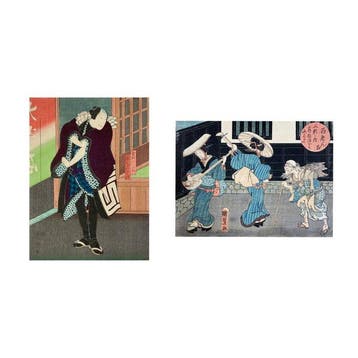 Kabuki Actor Print () & Hyakurn () GenreScene