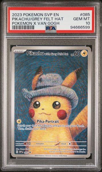 Pikachu with Grey Felt Hat (SVP 085) PSA 10, Ophalen of Verzenden, Nieuw