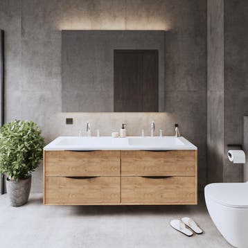 Onderkast Gliss Design Eleganz Hera Zwart 120cm 2 Lades Oak, Ophalen of Verzenden, Nieuw