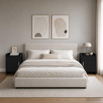 vidaXL Nachtkastjes 2 st Zwart eiken 40 x 30 x 60 cm Bewerkt, Minder dan 45 cm, Verzenden, Nieuw, 55 tot 70 cm