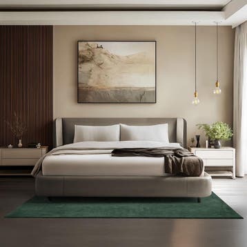 Kortpolig vloerkleed Soft Zone - 140 x 200 cm, groen, Verzenden, Nieuw