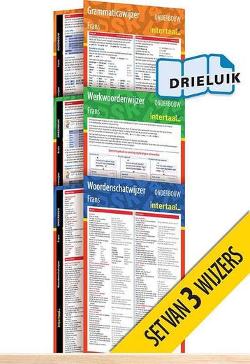 Onderbouwwijzers Frans (set van 3) uitklapkaarten - Weber, Verzenden, Zo goed als nieuw, Weber
