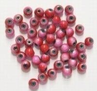 20 stuks miracle/3-D kraal rond rood roze 4 mm gat 1mm, Ophalen of Verzenden, Nieuw, Kraal