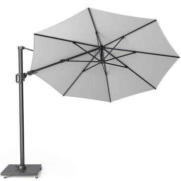 Challenger T2 zweefparasol 350 cm rond wit, Tuin en Terras, Parasols, Ophalen of Verzenden, Nieuw
