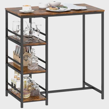 Stijlvolle Bartafel met 3 Opbergplanken - Keuken en Eetkamer, Verzenden, Nieuw