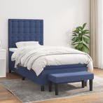 vidaXL Boxspring met matras stof blauw 80x200 cm, Eenpersoons, Nieuw, 80 cm, 200 cm