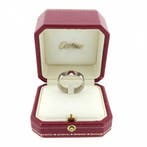 Witgouden ring; Cartier, Gebruikt, Overige kleuren, 20 of groter, Ophalen of Verzenden