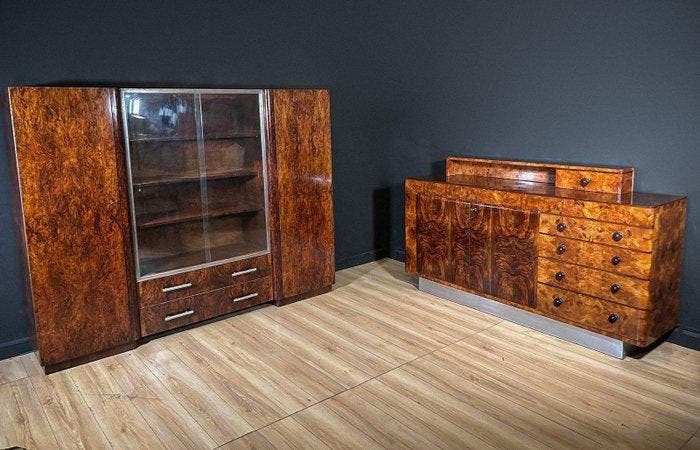 Credenza (2) - Hout, Glas, Antiek en Kunst, Kunst | Designobjecten