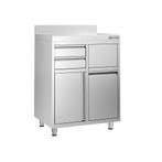 GGM Gastro | Koffiemachine onderkast RVS werkkast - | UKSI86, Verzenden, Nieuw in verpakking, Meubilair