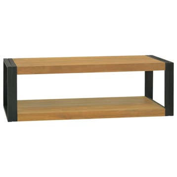 vidaXL Badkamerwandkast 110x45x35 cm massief teakhout, Verzenden, Nieuw
