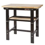 Werkbank 100 cm met hardhouten blad - zwart, Ophalen of Verzenden, Nieuw