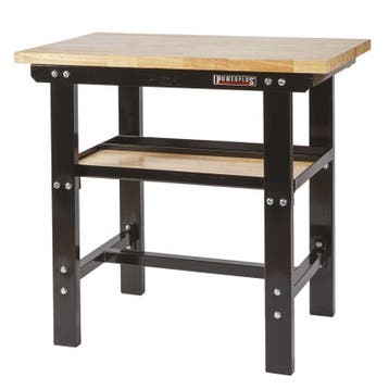 Werkbank 100 cm met hardhouten blad - zwart, Ophalen of Verzenden, Nieuw