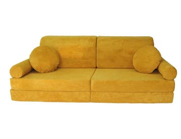 Modulaire Kinderbank NINO | Velvet Dot | Premium | OP=OP, Eenpersoons, Nieuw, Ophalen of Verzenden, Minder dan 150 cm