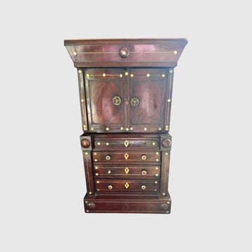 Miniatuur secretaire - Ladekast - Mahonie, Been