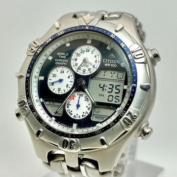 Citizen - Promaster C300 World Time – Vintage Ana-Digi, Nieuw
