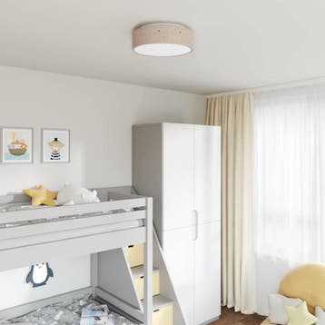 Sfeerverlichting taupe stof 38cm | retourdeal 34% korting, Ophalen of Verzenden, Zo goed als nieuw
