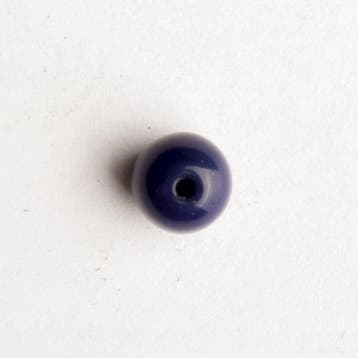10 x glaskraal  blauw 12 x 12 mm gat: 1,5mm (Glaskralen), Ophalen of Verzenden, Nieuw, Kraal