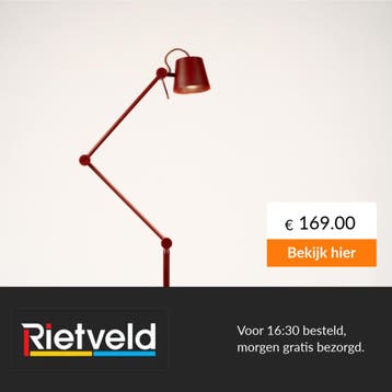 Rietveld-Vloerlampen-Rood-Metaal, Verzenden, Nieuw
