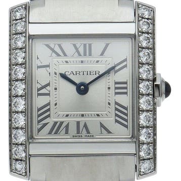 Cartier - Tank Française SM Watch Diamond Bezel - W4TA0020 -, Nieuw