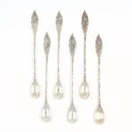 Fa. Dahlia - Cocktail lepel - Lepel (6) - .833 zilver, Antiek en Kunst, Antiek | Goud en Zilver