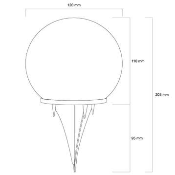 Solar tafel- en priklamp Comet met warm wit licht - 30 leds, Zonne-energie, Verzenden, Minder dan 50 watt, Overige typen