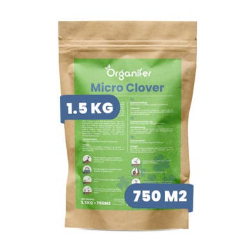 Microklaver Gazon - Zuiver klaverzaad  (1500 g voor 750 m2), Verzenden, Gehele jaar, Volle zon