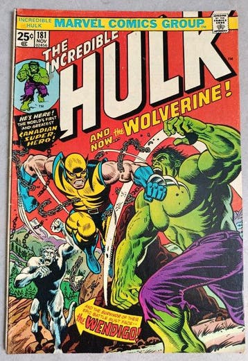 The Incredible Hulk #181 - And Now...the Wolverine! - 1st, Nieuw