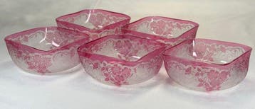Baccarat - Fruitschaal (5) - Eglantier - Kristalglas,
