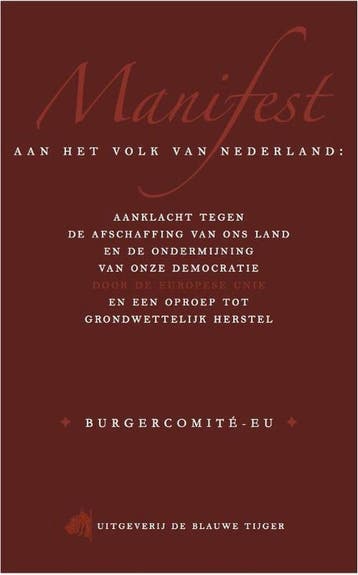 Manifest aan het volk van Nederland - Pepijn van Houwelingen, Verzenden, Zo goed als nieuw, Pepijn van Houwelingen