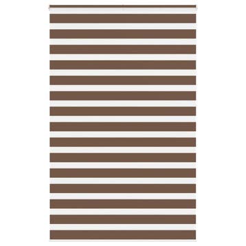 vidaXL Zebra rolgordijn 150x230 cm stofbreedte 145,9cm, Verzenden, Nieuw, Bruin