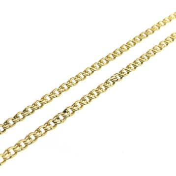 Gouden Prince of Wales schakelketting; 45 cm, Ophalen of Verzenden, Gebruikt, Overige kleuren, Goud