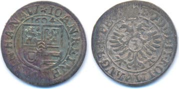 3 Kreuzer Woerth 1604 Hanau Lichtenberg: Johann Reinhard..., Verzenden