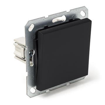 Schakelaar | Q-link | S-Line (Inbouw, Kruis, Zwart), Verzenden, Nieuw