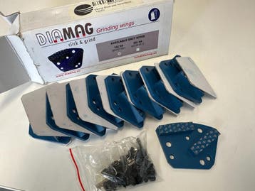 DIAMAG Wing Bleu 9 x diamantsegmenten 18/20 korrel, Ophalen of Verzenden, Gebruikt